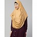 Instant jersey hijab with front gather - Golden